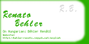 renato behler business card